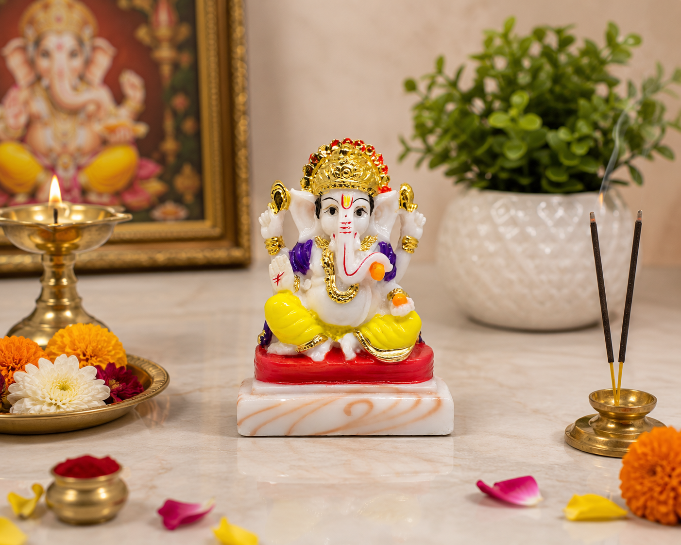 Lord Ganesha Idol, 8 x 6 x 5 cm