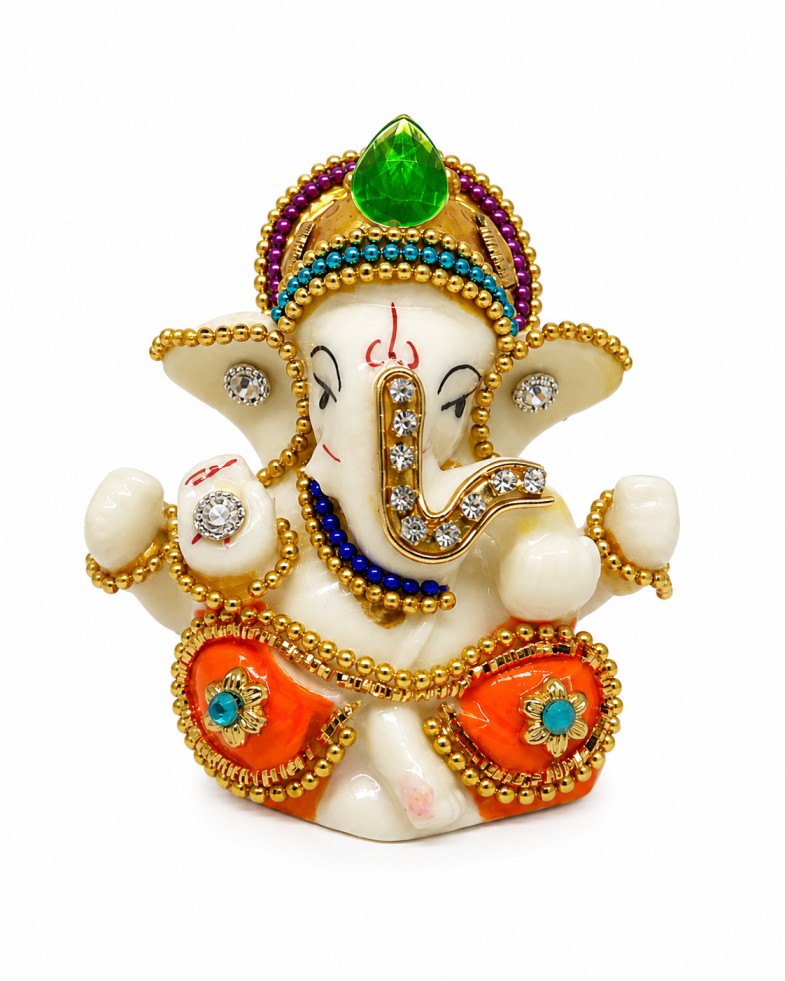 Ratna Ganesh Polyresin Idol, Multicolor