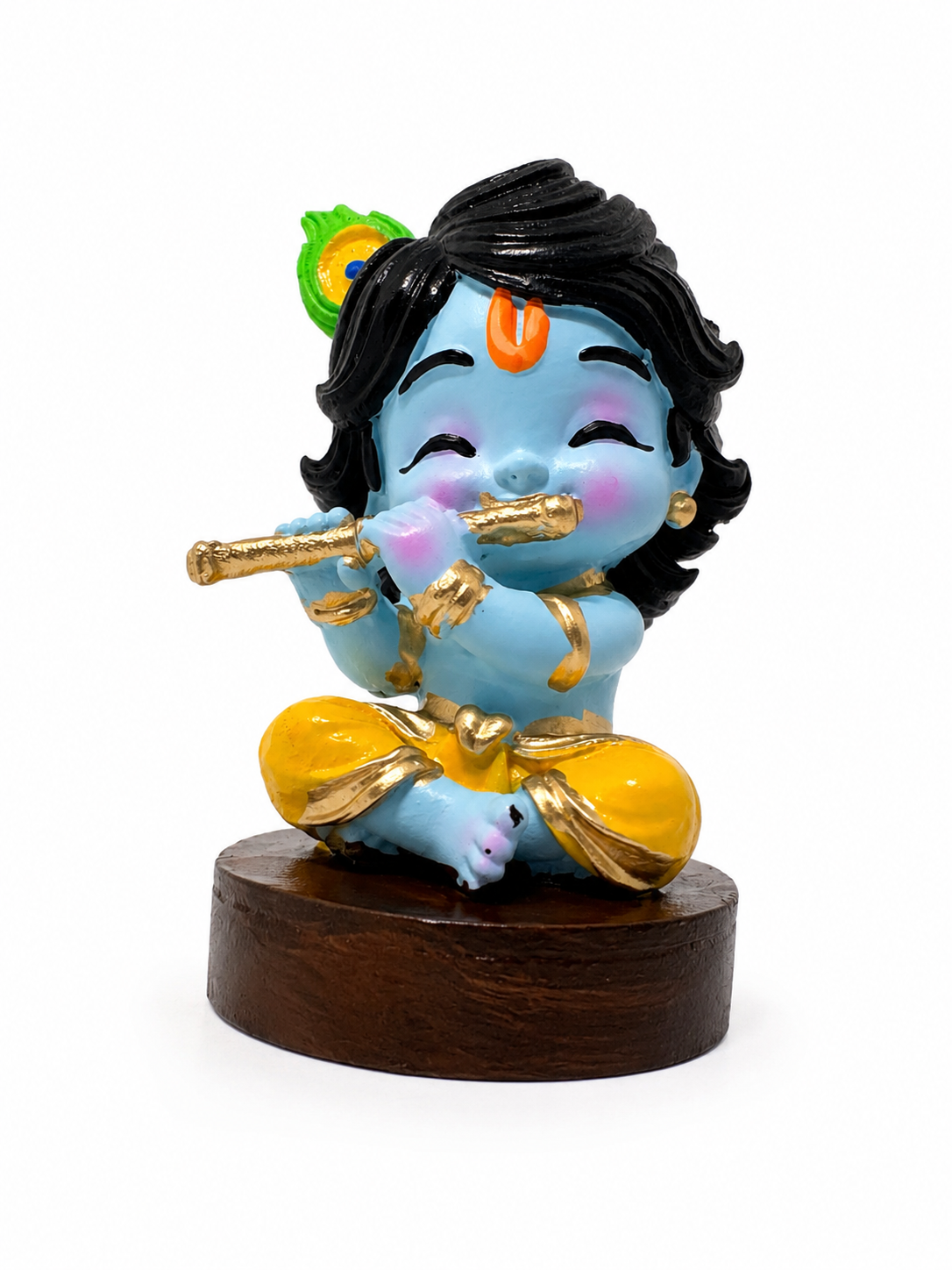 Krishna Idol Decorative Showpiece with Flute, Blue